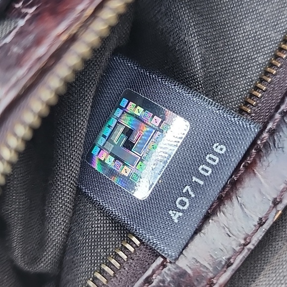 AUTHENTIC RARE FENDI Patent Leather Magic Burgundy Brown Bag - Picture 16 of 16